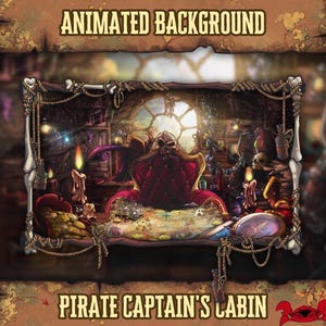 Geanimeerde VTuber-achtergrond | Piratenkapiteinshut | Twitch-streamlus