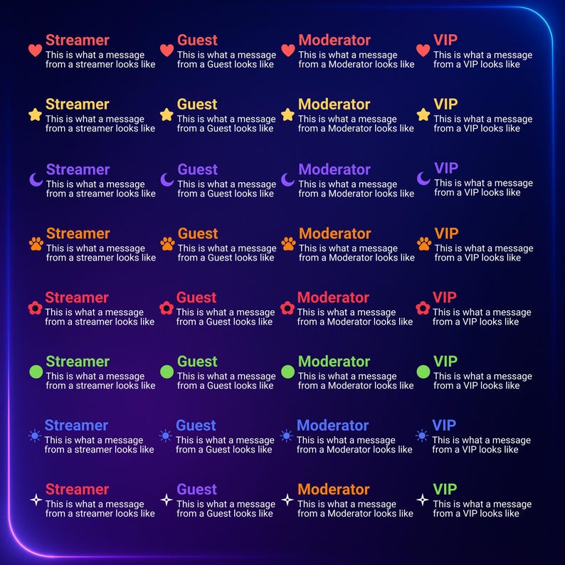 Horizontal Twitch Chat Widget – Cozy Animated Widget for OBS, Streamlabs & StreamElements | Cute, minimalistic chat widget