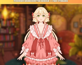 Rigged VTuber Model, Handcrafted Design for VTubers