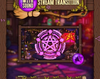 Transition de flux animé avec son – Sort de magie noire