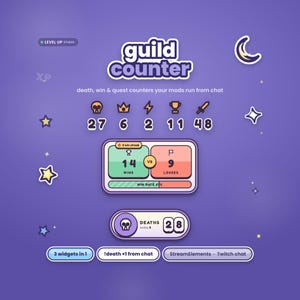 Death Counter Stream Overlay | Twitch Win Loss Tracker & Quest Log | StreamElements