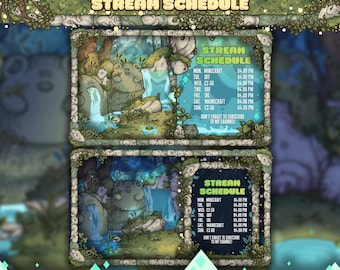 Programme de diffusion animée - Forêt enchantée, 2 modèles personnalisables