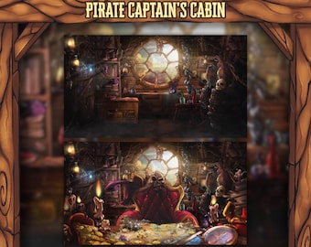 Animated Vtuber Background - Pirate Captain’s Cabin