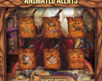 Animated Twitch Alerts | Pirate Wanted Poster Theme | OBS & StreamElements
