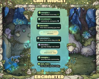 Animated Chat Overlay | Enchanted Forest Twitch  Widget