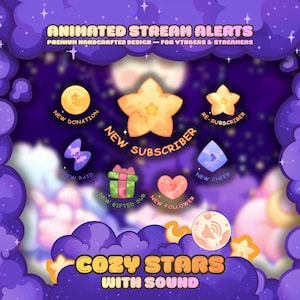 Animerade Mysiga Stjärnor Stream-aviseringar – Celestial Pack Witch Sound