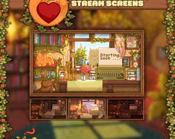 Cozy Cats Animated Stream Screens for VTubers and Streamers