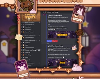 Fully Set Up Cozy Bunny Café Discord Server for Sale | Coffee Template | Pre-Made Community Server | Instant Delivery