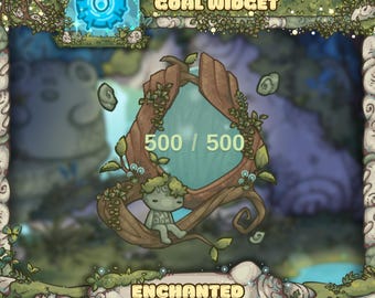 Stream Goal Widget - Enchanted Forest Fantasy Theme