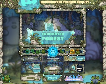Enchanted Forest Discord Pack – Banners, Icons, Dividers, Animated Emotes & Stickers (Customizable)