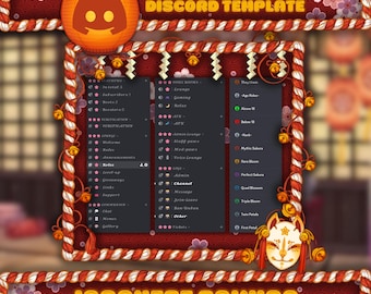 Modèle de serveur Discord Sakura rose | Gabarit de fleurs de cerisier préfabriqué | Jeu de rôle japonais | Communauté de joueurs | Livraison instantanée