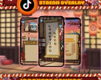 Superpositions de flux verticaux - Sakura japonais : pour TikTok et YouTube