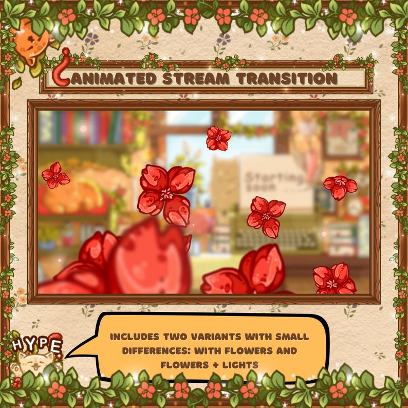 Twitch overlay package Cozy stream overlay Cat twitch panels Animated twitch overlays bundle Yellow stream pack twitch overlay animated