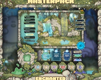 Animated Stream Overlay Master Pack - Enchanted Forest (One Click Install, Digital Download)