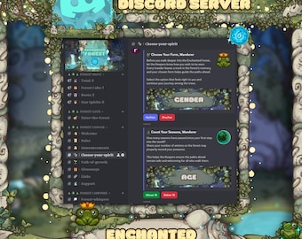 Fully Set Up Enchanted Forest Discord Server | Gaming Template | Pre-Made Community Server | Strem & VTuber Friendly | Instant Delivery