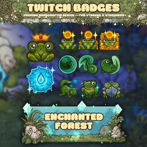 Twitch sub badges cute frogs twitch badges frogs green Twitch Sub Bit Badges youtube sub badges Channel Points Icons YouTube Discord Roles