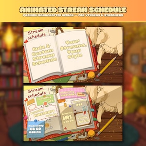 Streamschema: Cosy Cat twitch-schemasjabloon, vtuber-schema, geanimeerde streamschermen, geanimeerd streamschema