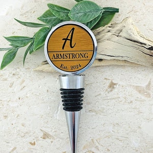 Custom Wedding Gift, Engraved Stoppers, Monogram Wine Bottle Stopper, Personalized Stopper, Newlywed Gift, Custom Wine Cork, Wine Lover Gift