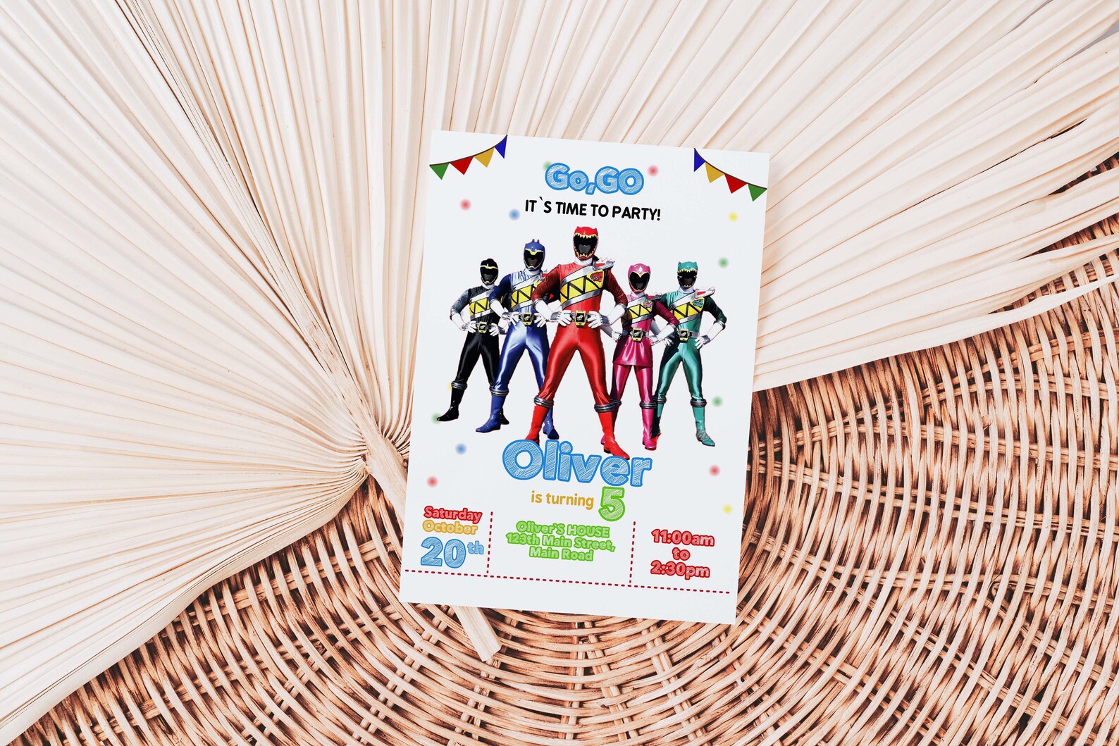 Power Rangers Birthday Invitation Power Rangers Invite Printable Power Rangers Party, Evite ...