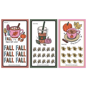 Fall Drinks Mini Saving Challenge Set (PDF Digital Download)