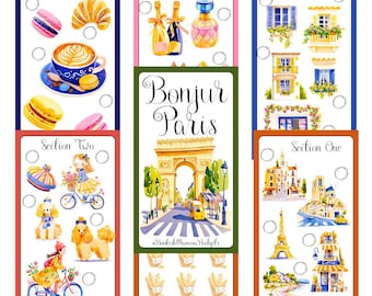 Bonjour Paris - Travel - Savings Box Challenge - 6 pages - 30 cards - Digital Download