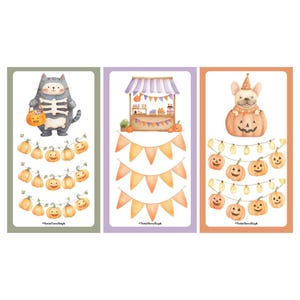 Spooky Cute Animals - Instant DIGITAL Download - Set of 3 - Halloween - Cats - Dogs
