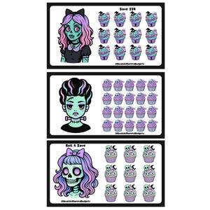 Lady Monsters Mini Saving Challenge Set: Spooky Halloween PDF (Digital Download)