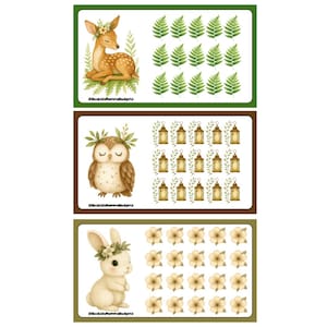 Woodland Animals Savings Challenge: Deer, Owl, Bunny (Digital Download)