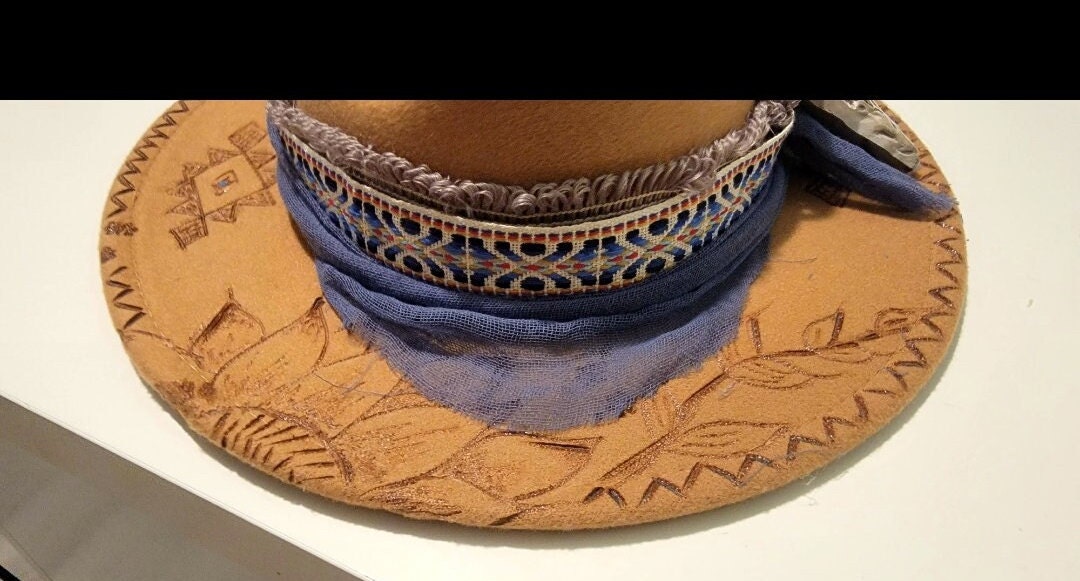 Rustic Female Hats Round Rustic Cowgirl Hat - Etsy