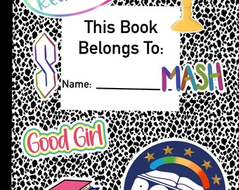 Inserto per scheda Kindle Back, quaderno di composizione Nostalgia anni '90