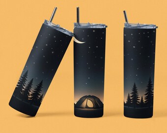 Camping 20oz Skinny Tumbler Sublimation Design Digital Download PNG Instant DIGITAL ONLY, Tent Camping Tumbler, Gamer Tumbler Gift,