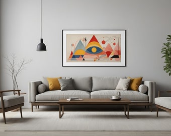 Hilma af Klint Wall Art Printable download, Hilma af Klint Minimalist Shapes Wall Art digital, Minimalist Colorful Shapes wall art,