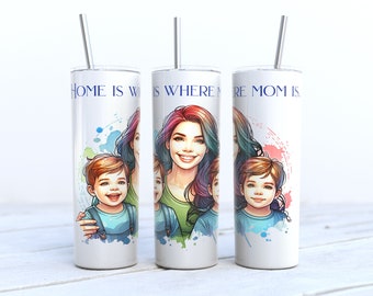 Mom Gift 20oz Skinny Tumbler Sublimation Design Digital Download PNG Instant DIGITAL ONLY, Tumbler for Mom's Day Gift, Mother's Day Gift,