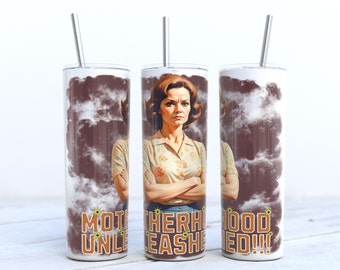 Mother's Day 20oz Skinny Tumbler Sublimation Design Digital Download PNG Instant DIGITAL ONLY, Tumbler, Mom Tumbler, Unleashed Mom Tumbler,