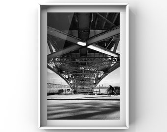 Mercier Bridge - Montreal in black and white