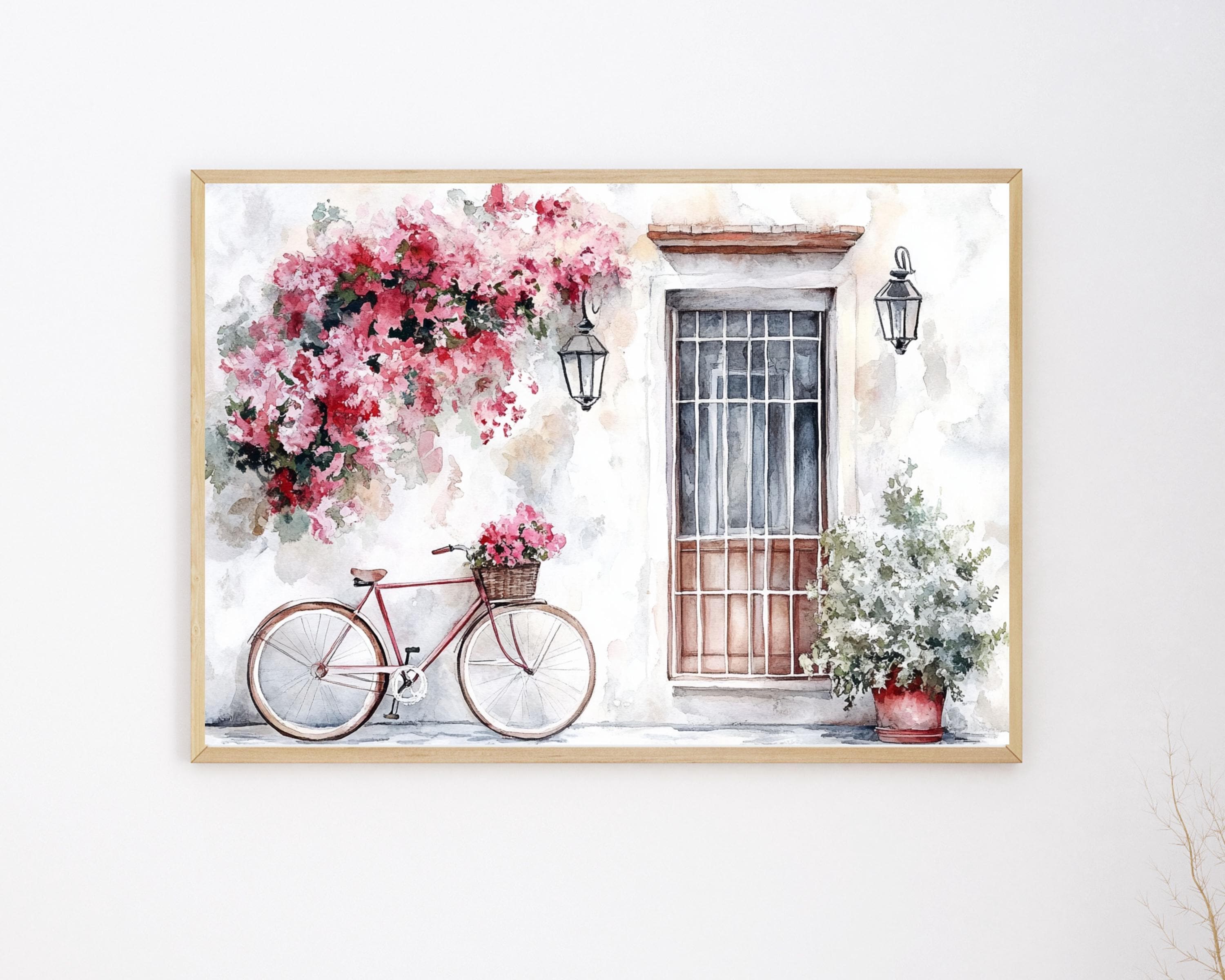 Watercolor Painting Bicycle Art