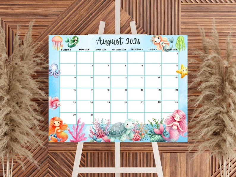 editable-august-2026-calendar-amazing-summer-with-charming-mermaids
