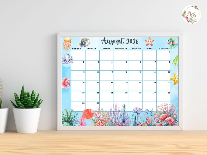 august-2026-calendar-cute-ocean-creatures-planner-editable-printable