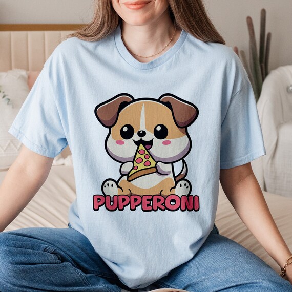 Cute Pizza Puppy Pun Shirt Pupperoni Shirt Kawaii Dogs Punny T shirt Pizza Dog Pun Tee Dogs and Pizza Pizza Lover Pepperoni Pizza Pun Etsy