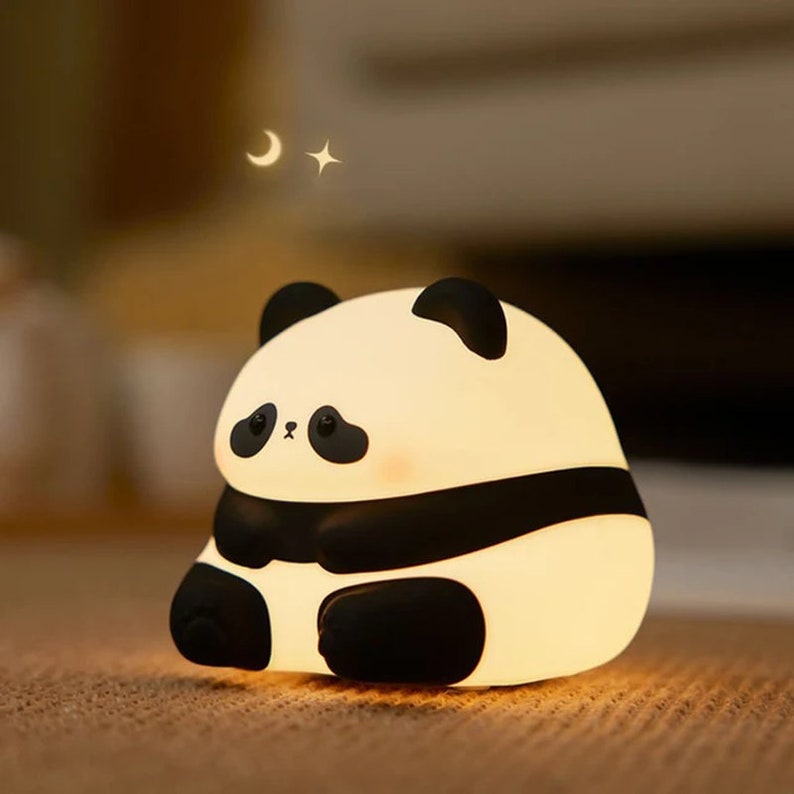 LED-nachtlampje: schattige schapen, panda of konijn-siliconenlamp USB oplaadbaar met timer Nachtkastjedecoratie voor kinderen en baby's Perfecte geboorte afbeelding 6