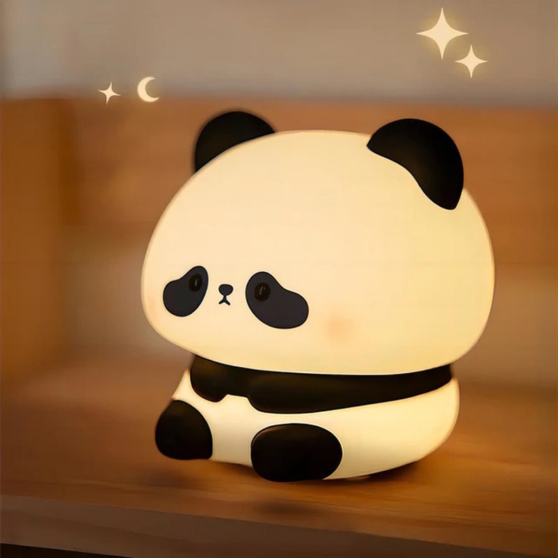 LED-nachtlampje: schattige schapen, panda of konijn-siliconenlamp USB oplaadbaar met timer Nachtkastjedecoratie voor kinderen en baby's Perfecte geboorte afbeelding 7