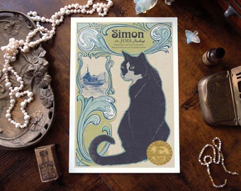 Impresión de Simón del HMS Amethyst a partir de una obra de arte digital original de la revista Mag, 5x7, 8x12, 12x18