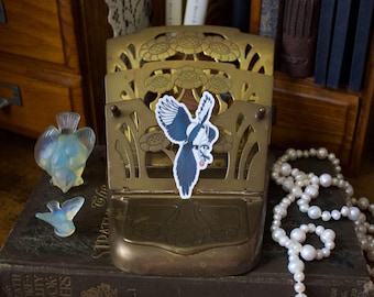 Pegatina de vinilo de urraca con perlas