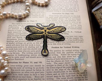 Goudfoliesticker Dragonfly