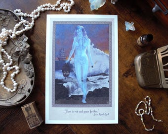 Impresión de Medusa a partir de la obra de arte digital original de la revista Mag, 5x7, 8x12, 12x18