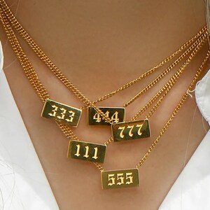 Angel Number Necklace, Lucky Number Necklace, Mom girlfriend Grandma Birthday gift, Cute Jewelry, Family Gift, Best Friend Anniversary Gift
