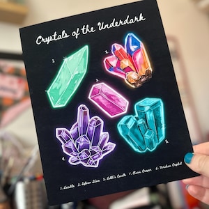 Crystals of the Underdark - Baldur&#39;s Gate BG3 Art Print