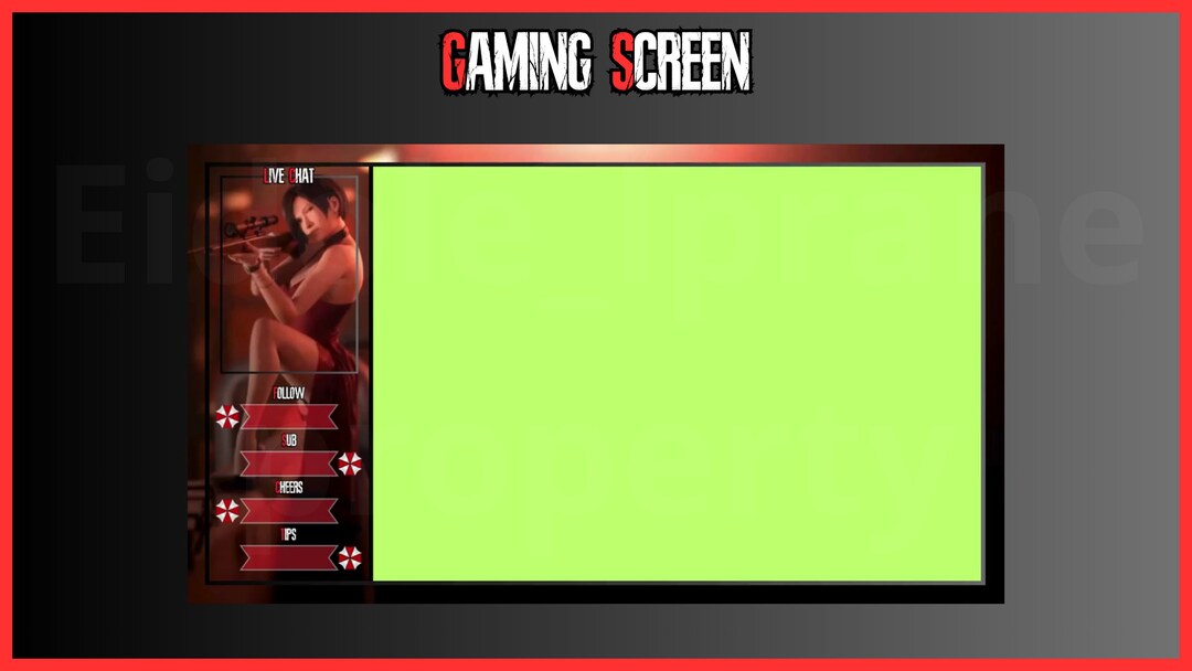 Animated Overlay Overlay Twitch Resident Evil Ada Wong Gaming Screen ...