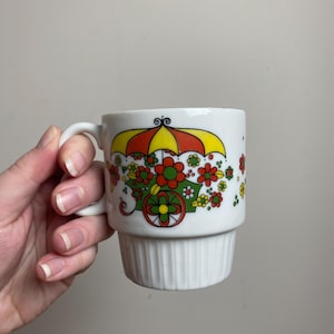 Vintage Stackable Retro Flower Power Cart | Made in Japan