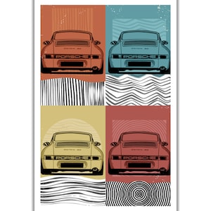 ポルシェ911カレラのポスター：自動車用ウォールアート